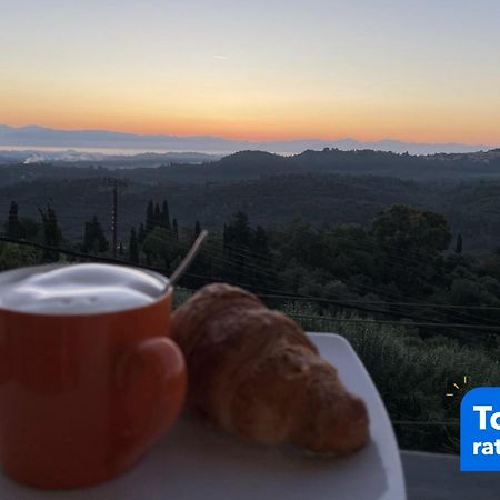 Schoenes Familienappartement In Pelekas, Corfu Mit Meerblick 外观 照片