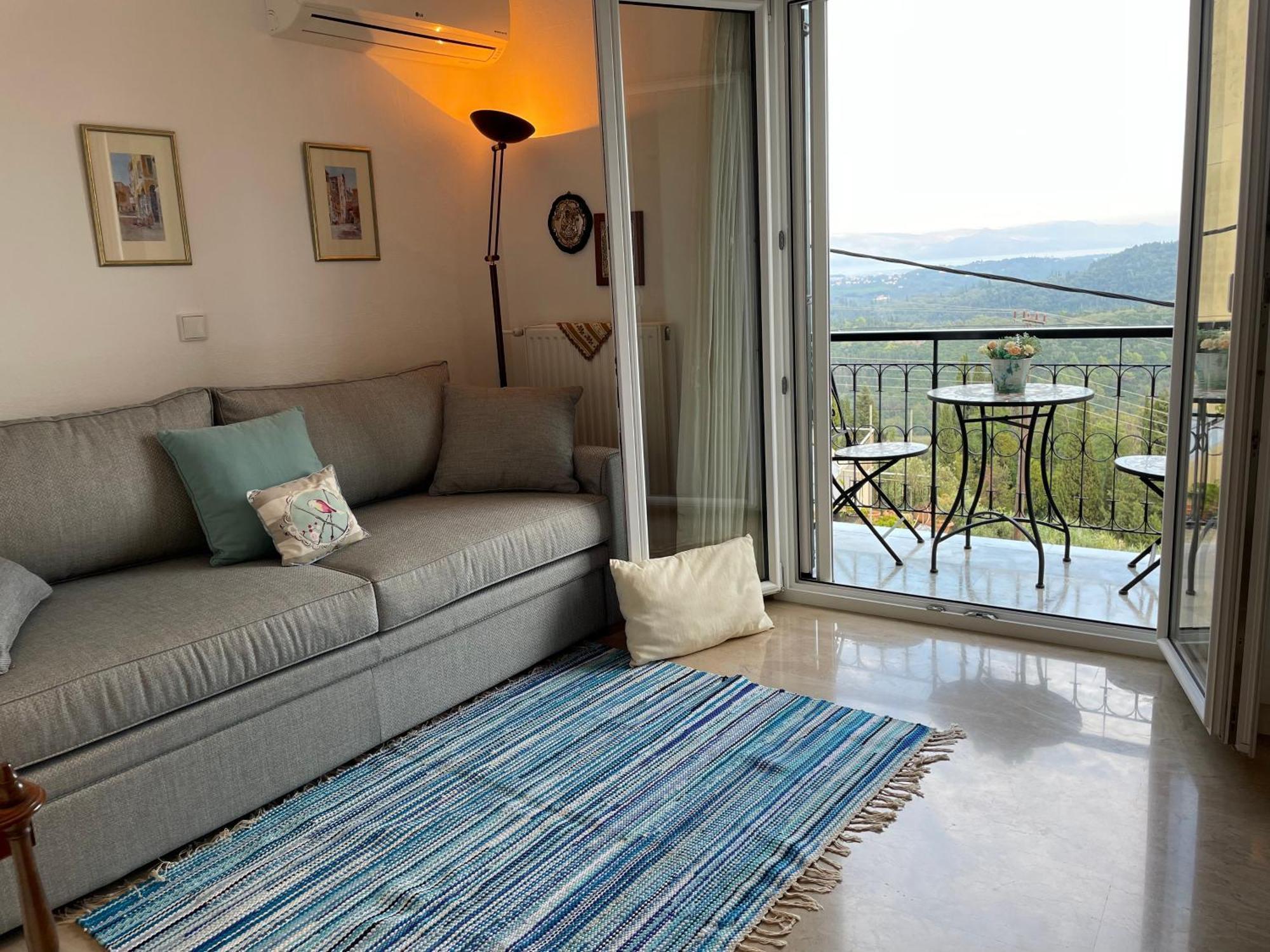 Schoenes Familienappartement In Pelekas, Corfu Mit Meerblick 外观 照片