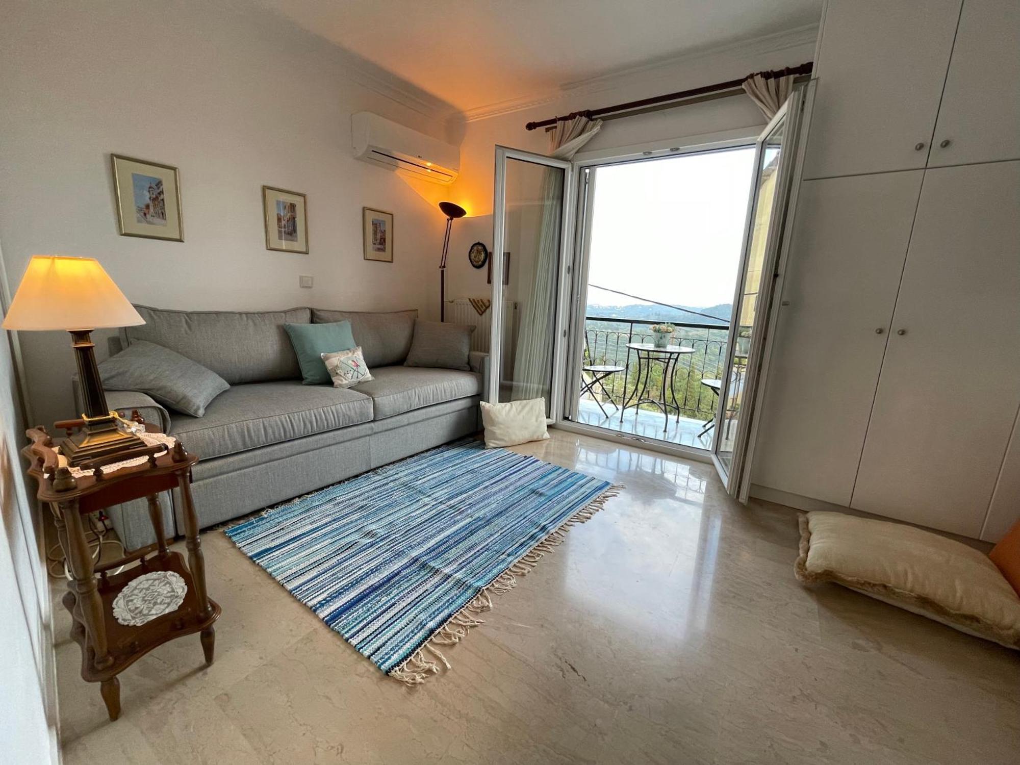 Schoenes Familienappartement In Pelekas, Corfu Mit Meerblick 外观 照片